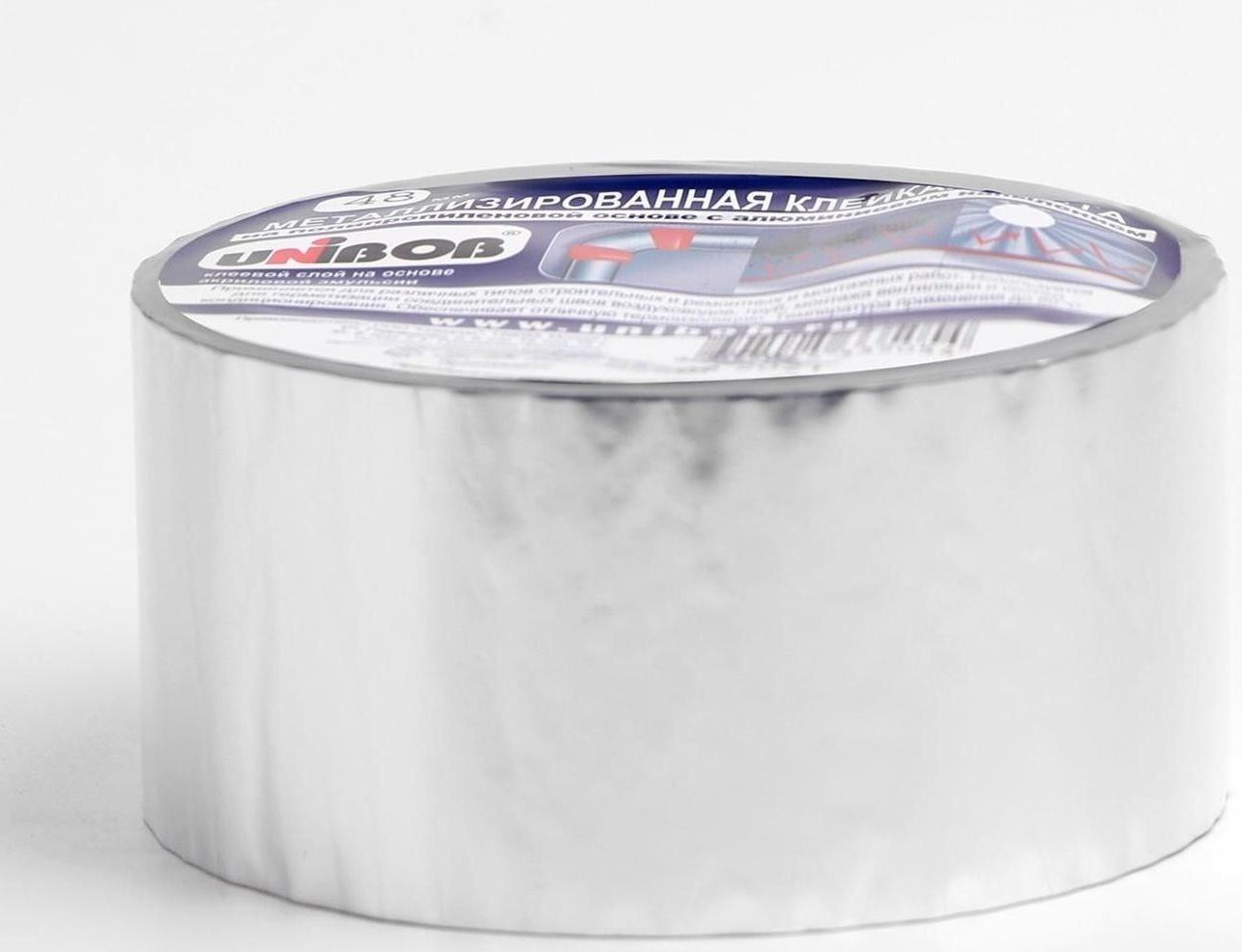 Клейкая лента Unibob металлизированная, 48 мм х 40 м