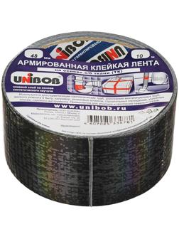 Клейкая лента Unibob армированная чёрная 48мм х 10м
