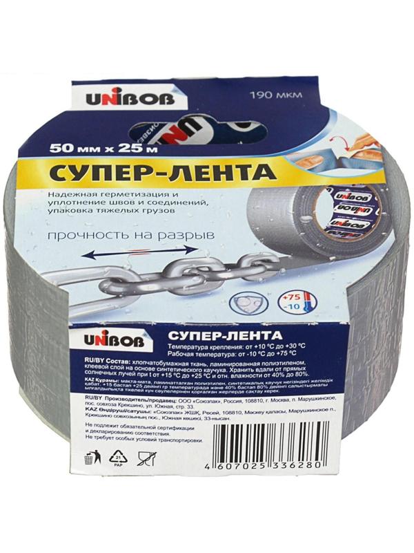 Клейкая лента Unibob Супер армированная 50 мм х 25 м