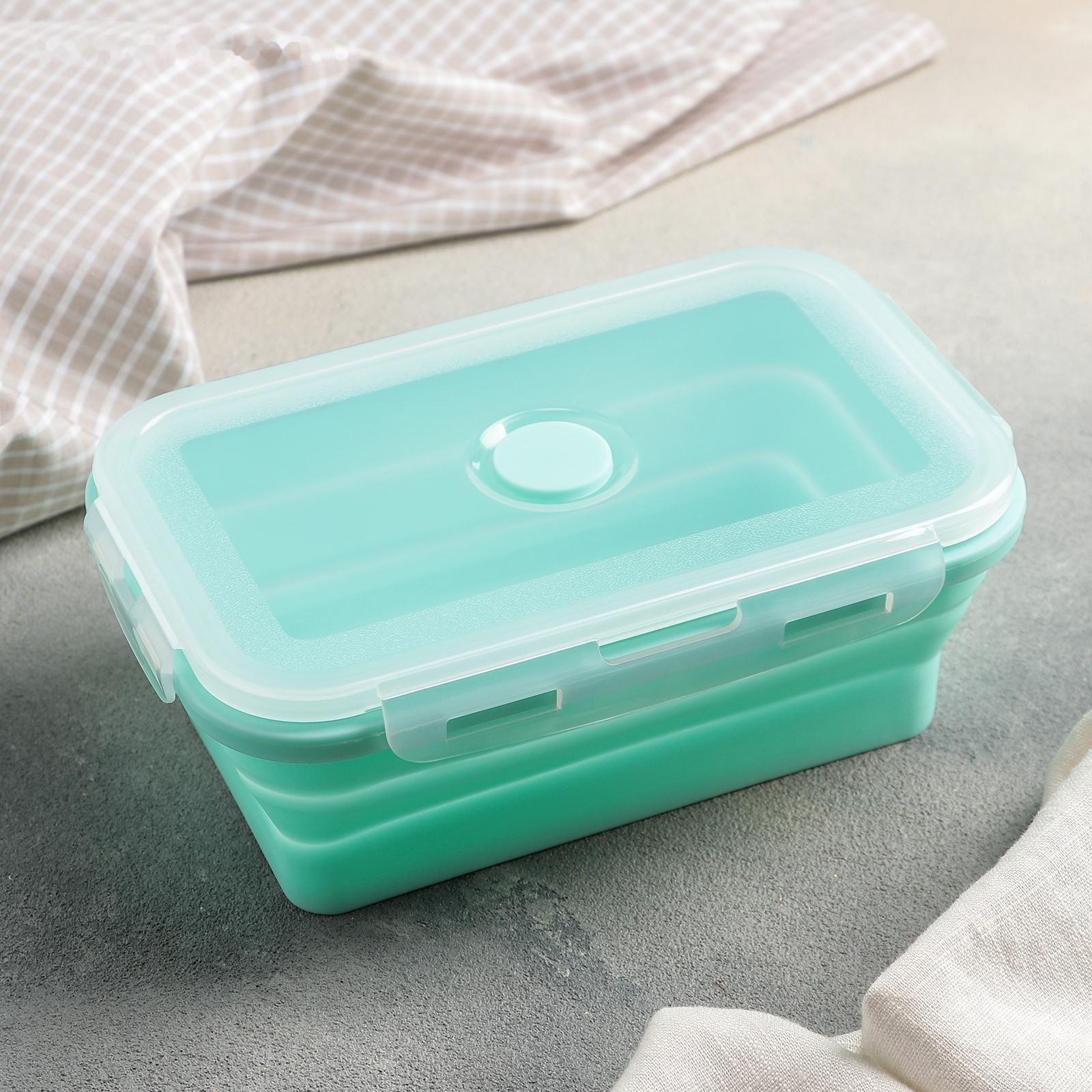 Контейнер складной «Коста», 1 л, 17,8×11,5×6,5 см, с крышкой, цвет МИКС