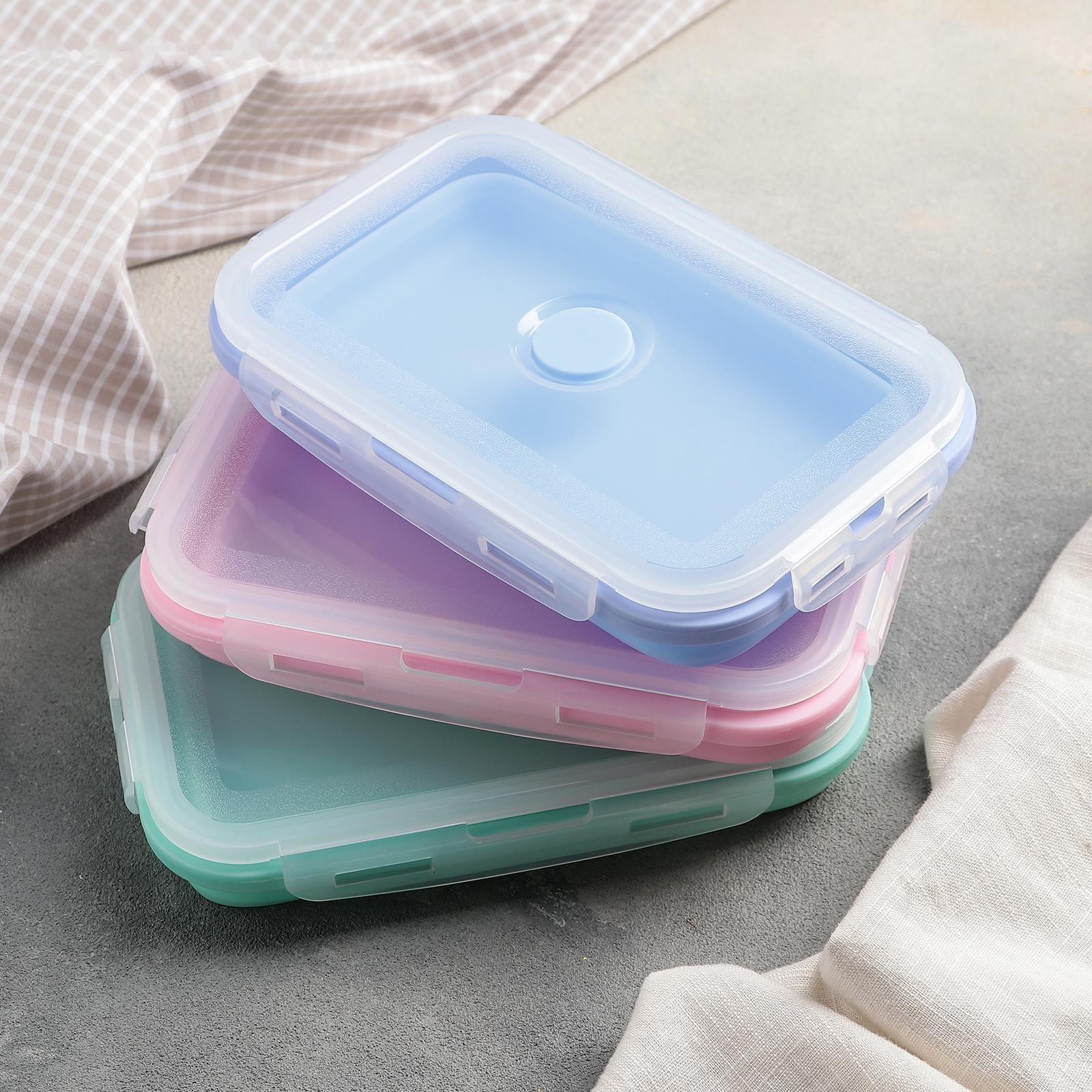 Контейнер складной «Коста», 1 л, 17,8×11,5×6,5 см, с крышкой, цвет МИКС