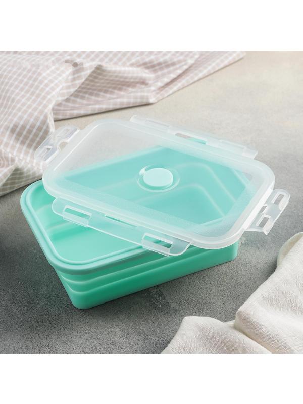 Контейнер складной «Коста», 1 л, 17,8×11,5×6,5 см, с крышкой, цвет МИКС