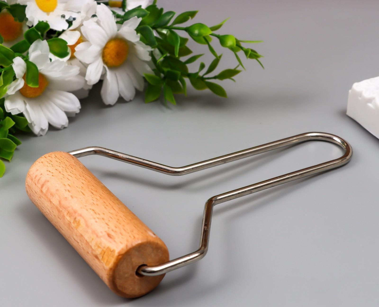 Ролик для творчества 10х15,5х3 см дерево, металл