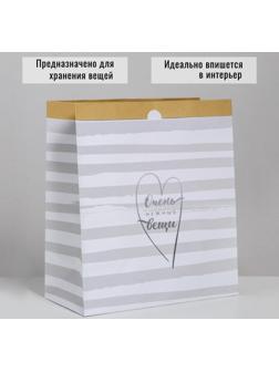Пакет крафтовый «Очень нужные вещи», 32 х 36 х 16 см