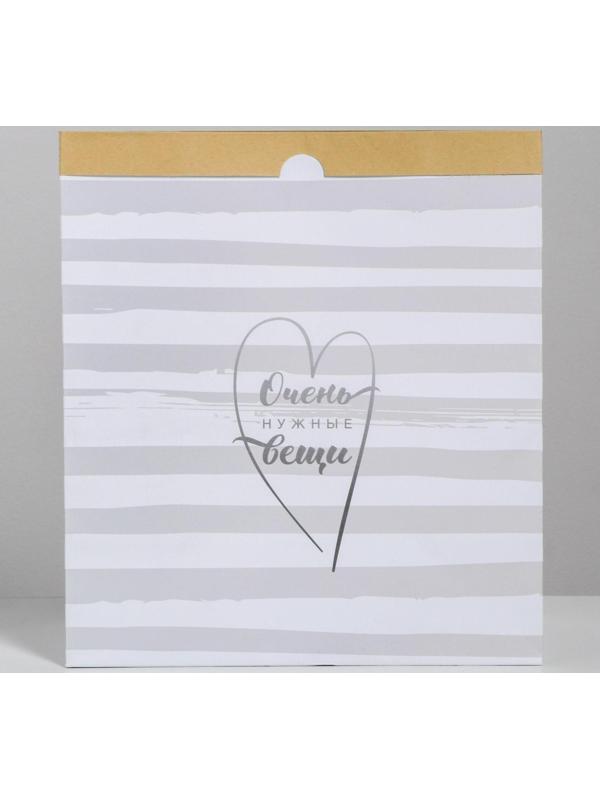 Пакет крафтовый «Очень нужные вещи», 32 х 36 х 16 см