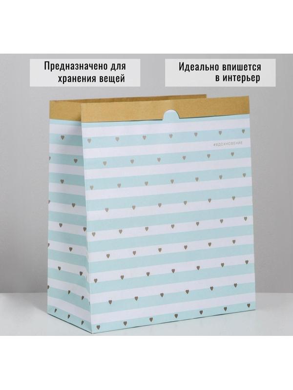 Пакет крафтовый «Вдохновение», 32 × 36 × 16 см