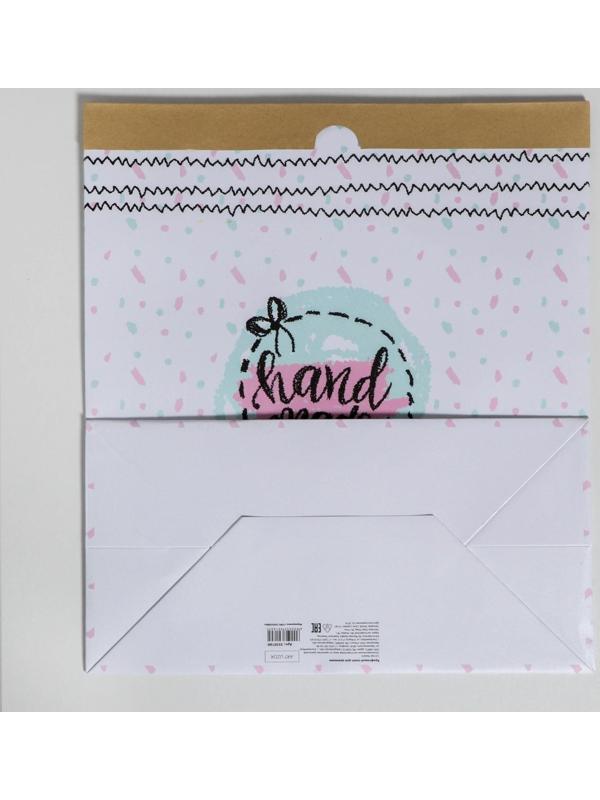 Пакет крафтовый «Hand made», 32 х 36 х 16 см
