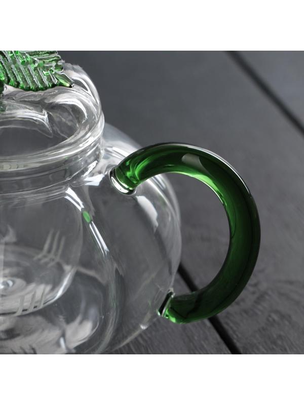 Чайник стеклянный заварочный «Грин», 700 мл, стеклянное сито