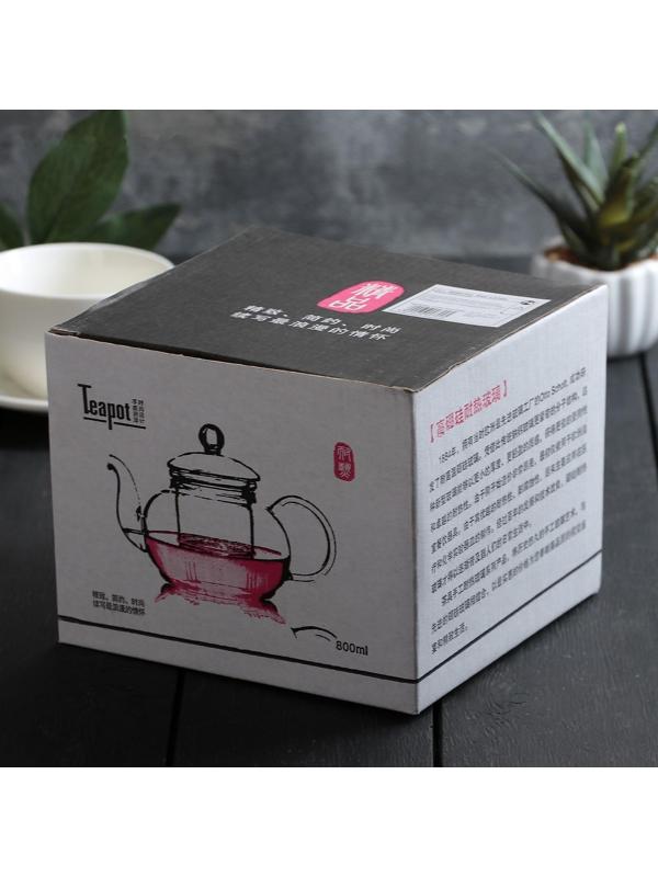 Чайник стеклянный заварочный «Грин», 700 мл, стеклянное сито