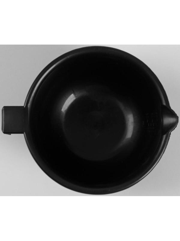 Чаша для окрашивания, с ручкой, 150 мл, d = 11 см, цвет чёрный
