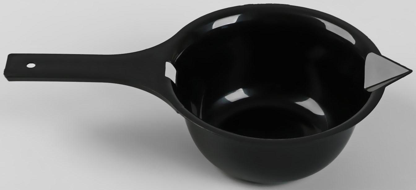 Чаша для окрашивания, с удлинённой ручкой, 300 мл, d = 12 см, цвет чёрный