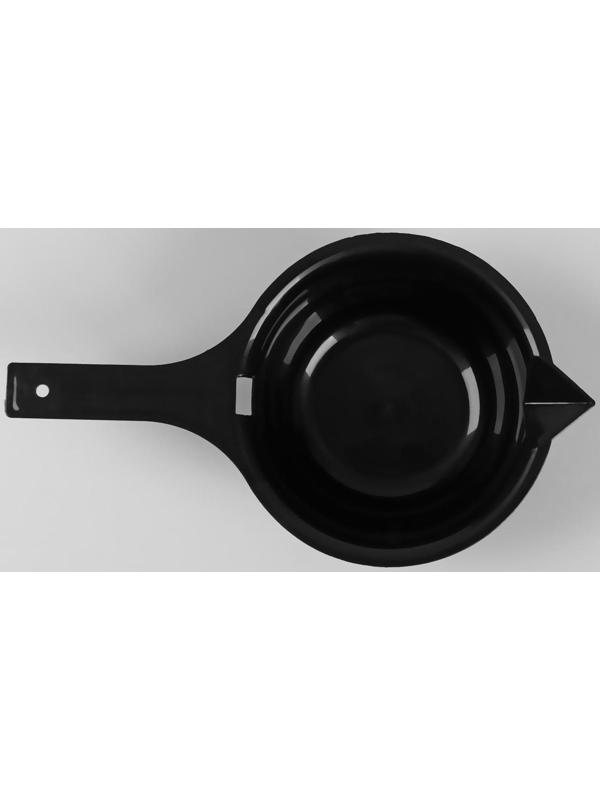 Чаша для окрашивания, с удлинённой ручкой, 300 мл, d = 12 см, цвет чёрный