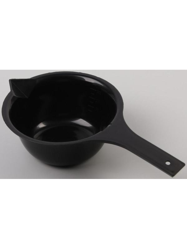 Чаша для окрашивания, с удлинённой ручкой, 300 мл, d = 12 см, цвет чёрный