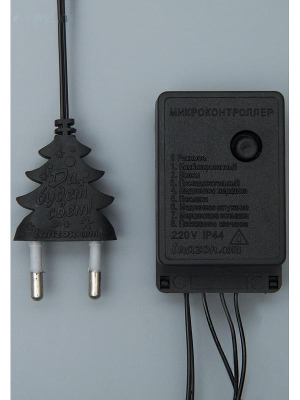 Гирлянда «Нить» 5 м, IP20, тёмная нить, 50 LED, свечение красное, 8 режимов, 220 В