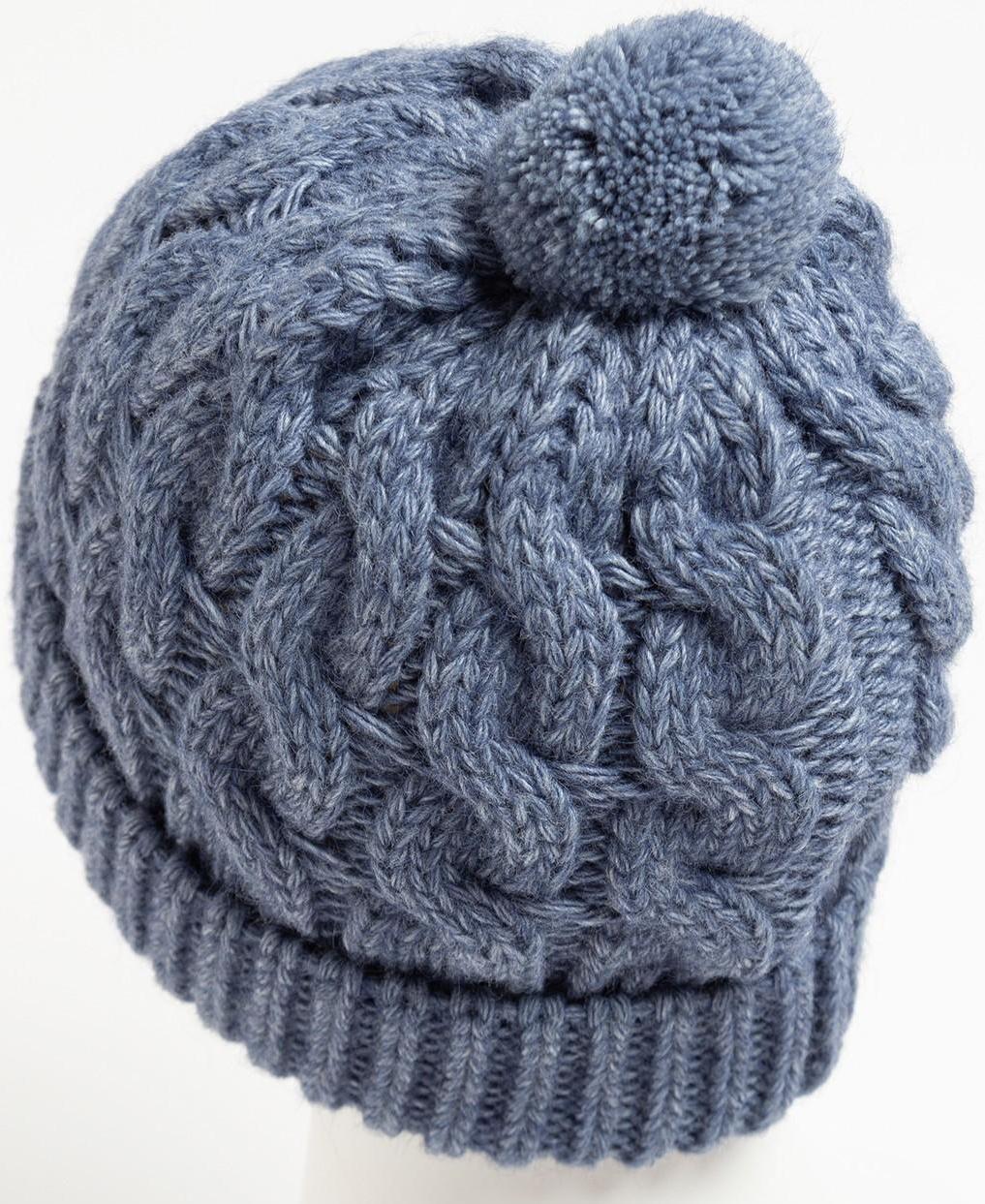 Шапка женская , цвет джинс, размер 56-58