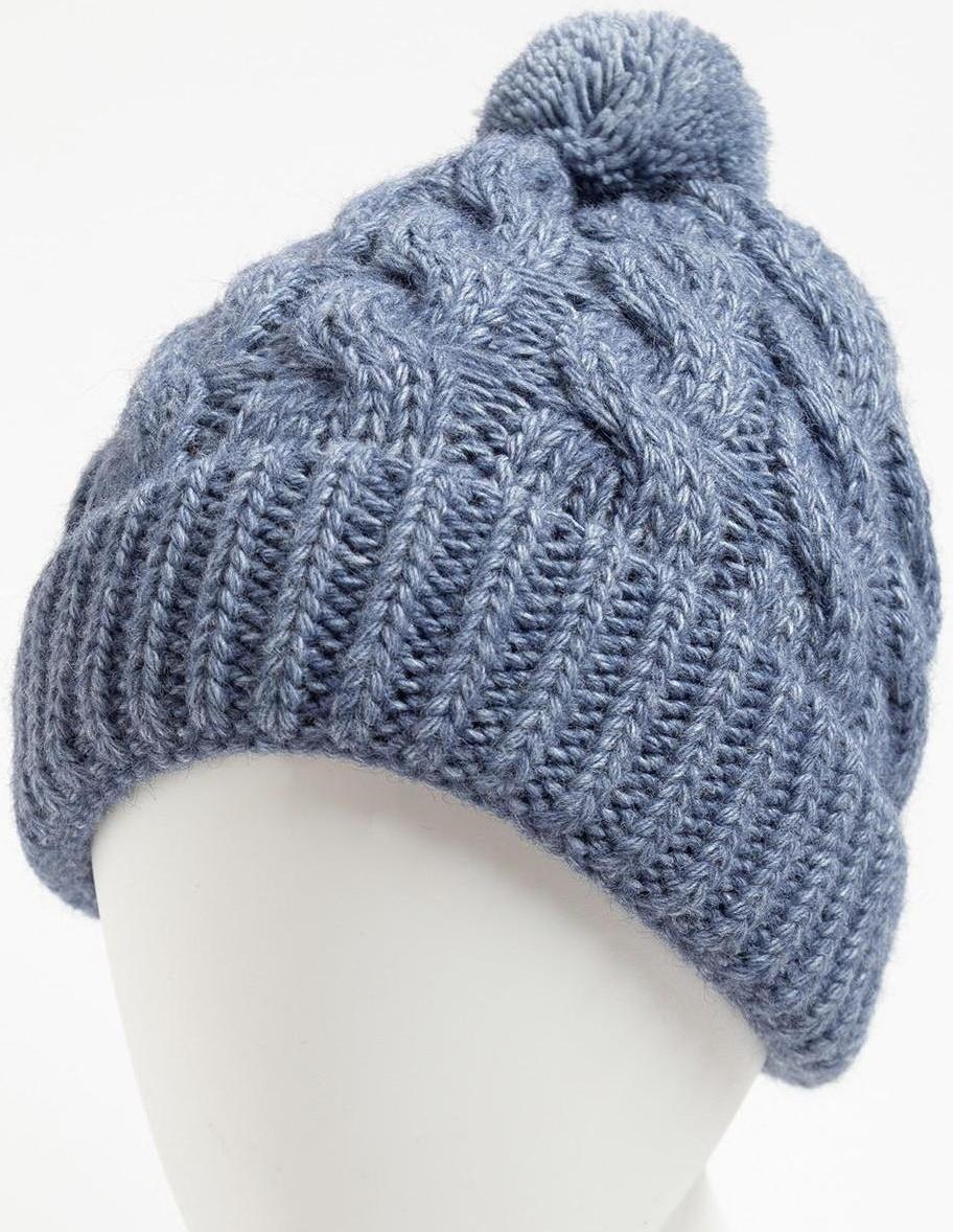 Шапка женская , цвет джинс, размер 56-58