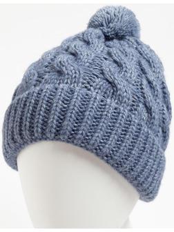 Шапка женская , цвет джинс, размер 56-58