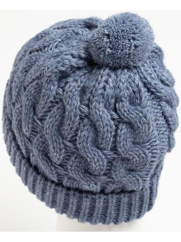 Шапка женская , цвет джинс, размер 56-58