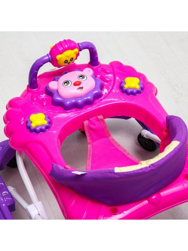 Ходунки «Львёнок», звуковые эффекты, цвет розовый