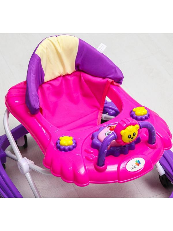 Ходунки «Львёнок», звуковые эффекты, цвет розовый