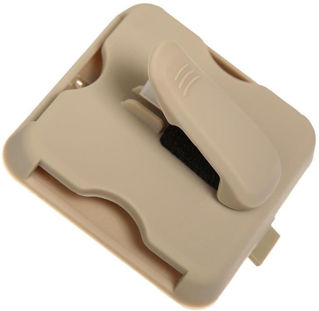 Держатель очков и визиток на солнцезащитный козырек, бежевый