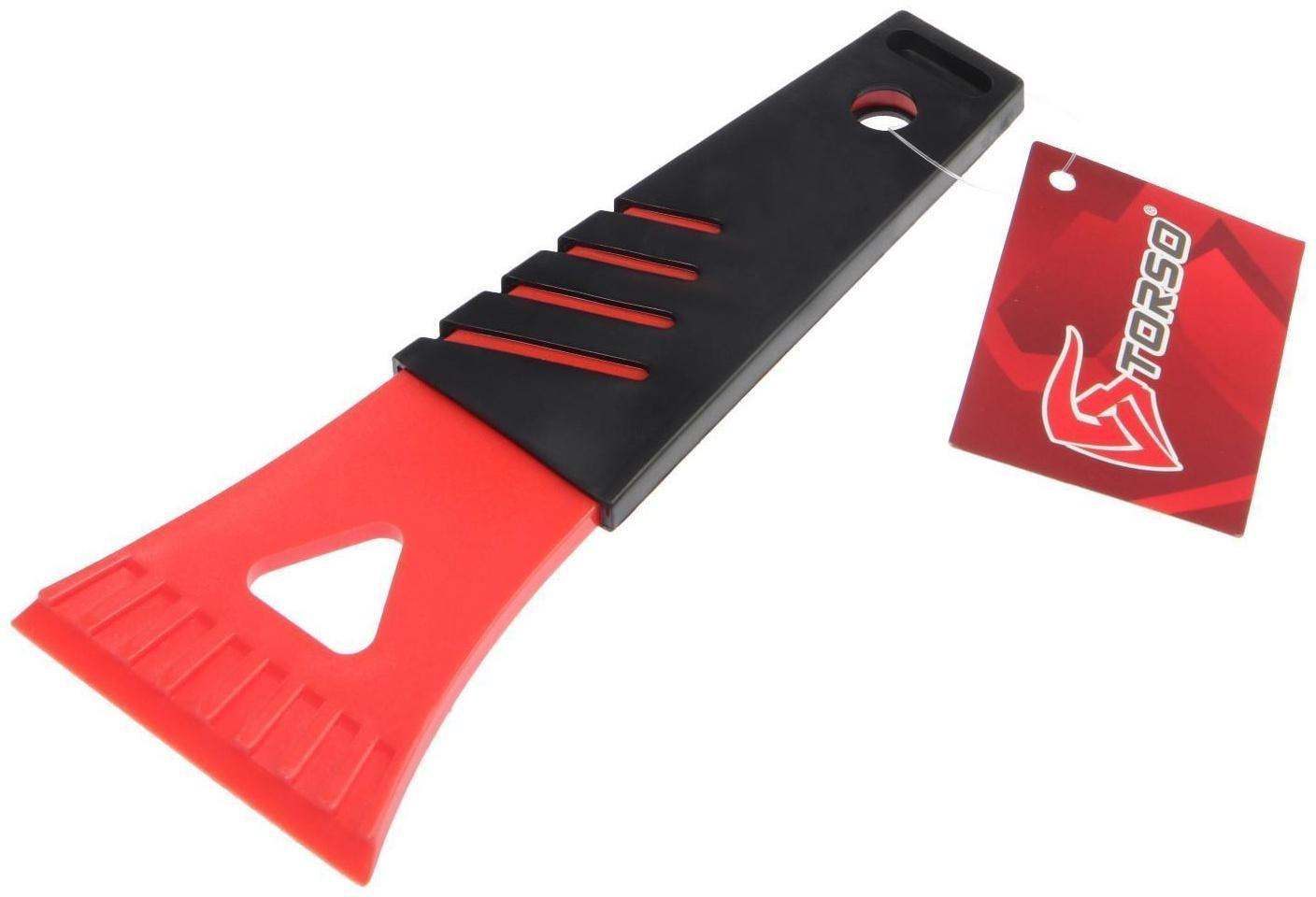 Скребок для льда TORSO, ширина 7 см, красно-черный