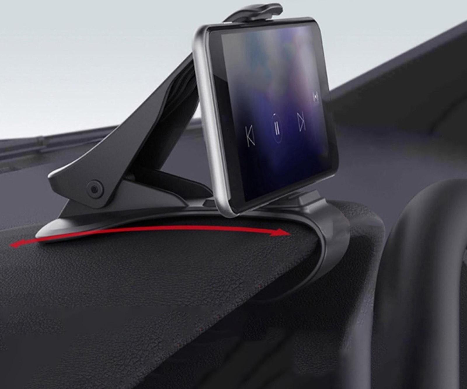 Держатель телефона, прищепка на панель приборов, черный