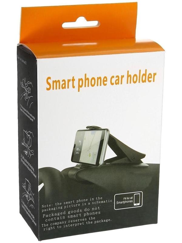 Держатель телефона, прищепка на панель приборов, черный