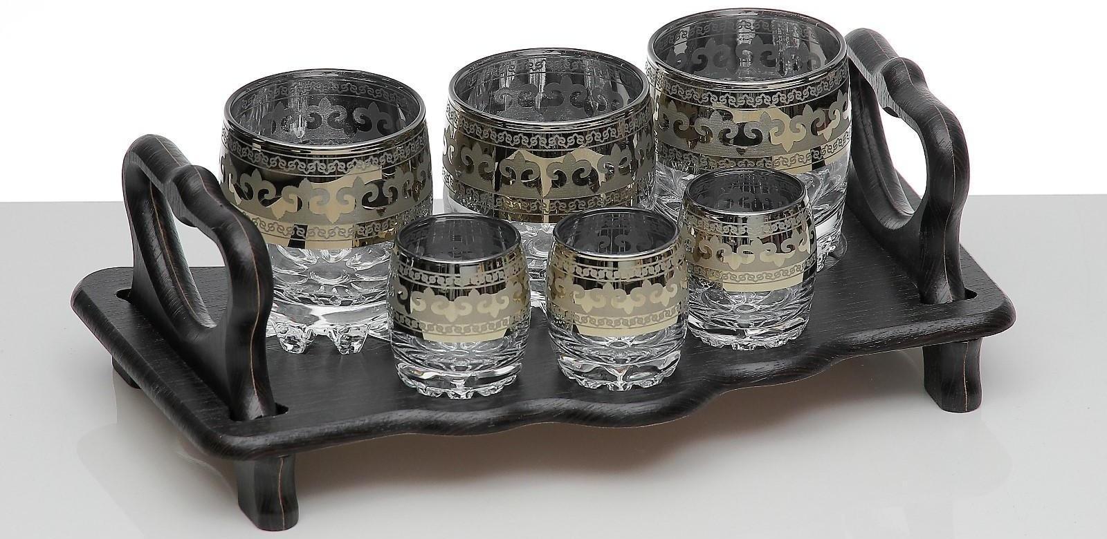 Мини-бар 6 предметов стаканы+стопки, Византия 250/50 мл