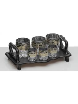 Мини-бар 6 предметов стаканы+стопки, Византия 250/50 мл