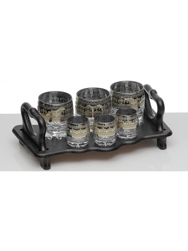 Мини-бар 6 предметов стаканы+стопки, Византия 250/50 мл