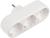 Тройник электрический REXANT, 16 А, с з/к, линейный, белый
