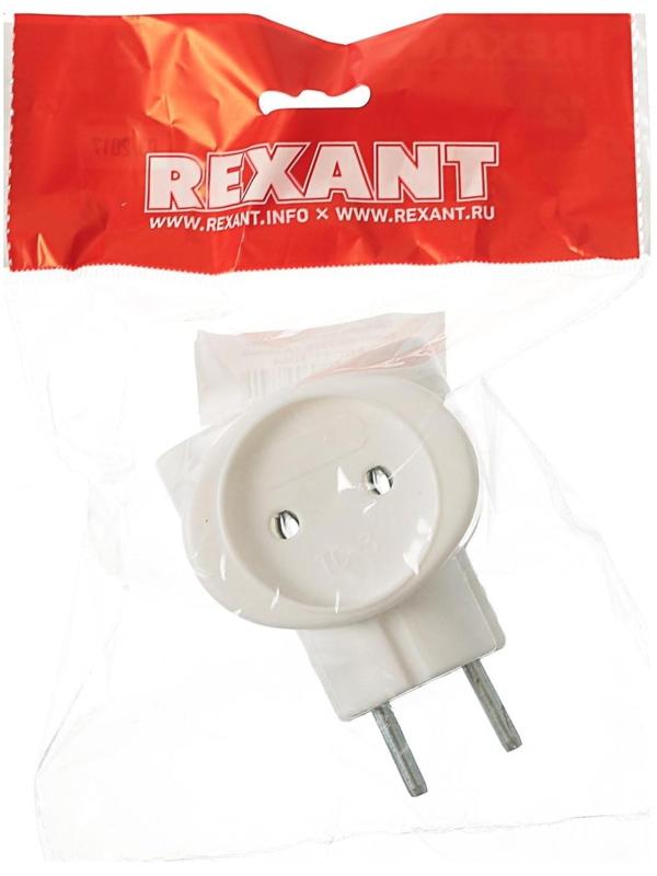 Тройник электрический REXANT, 6 А, без з/к, биметалл, белый