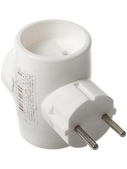 Тройник электрический REXANT, 6-10 A, без з/к, белый