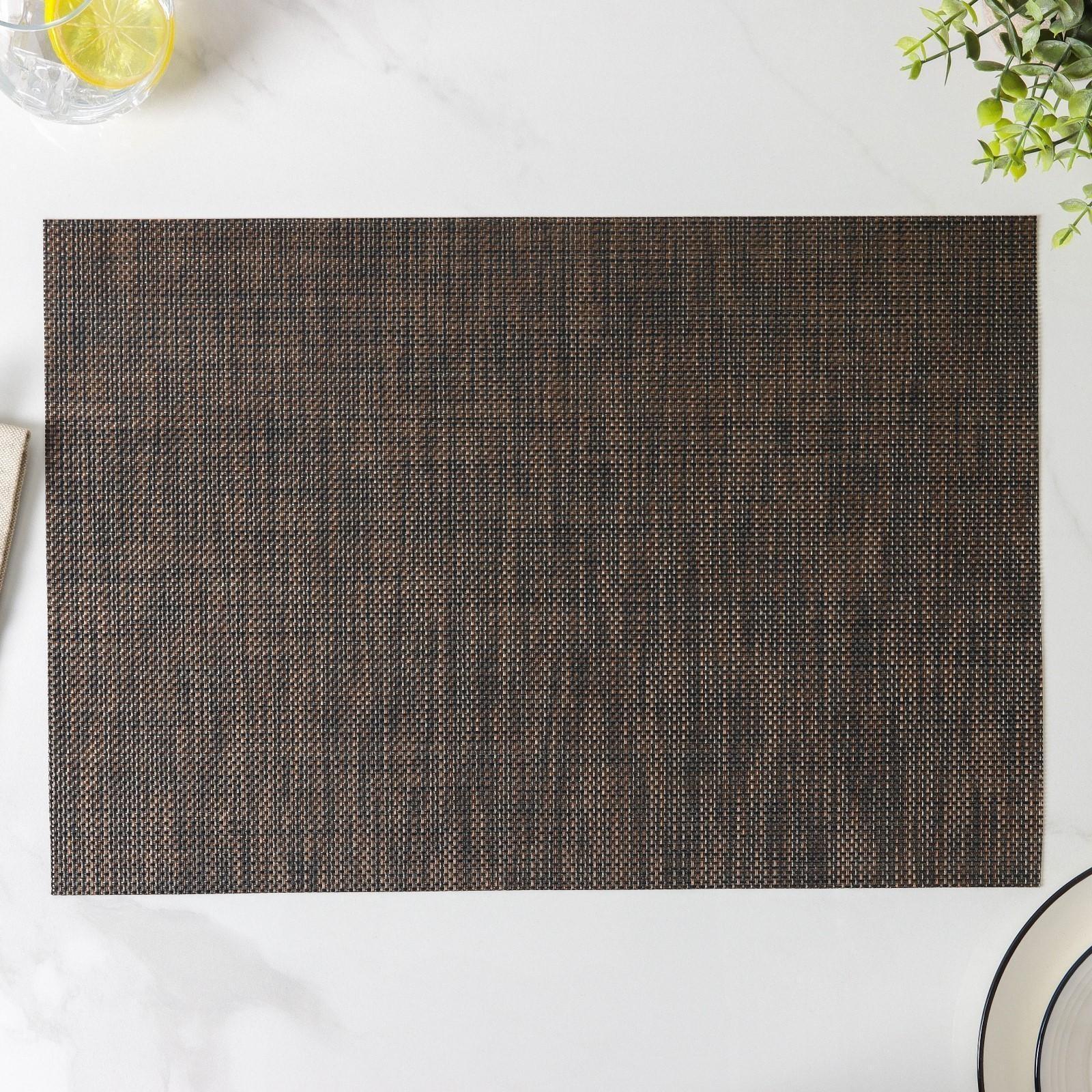 Салфетка сервировочная на стол «Канва», 45×30 см, цвет бежевый