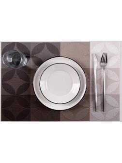 Салфетка сервировочная на стол «Пики», 45×30 см, цвет коричневый