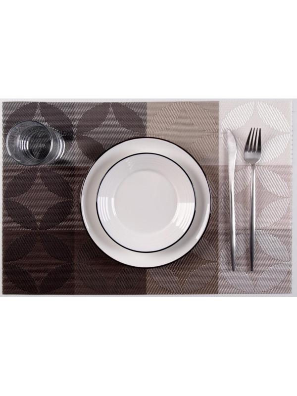 Салфетка сервировочная на стол «Пики», 45×30 см, цвет коричневый