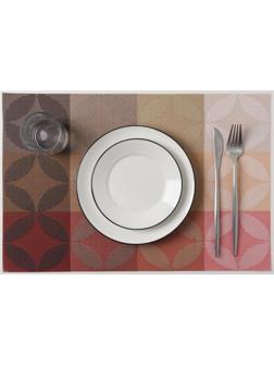 Салфетка сервировочная на стол «Пики», 45×30 см, цвет красный