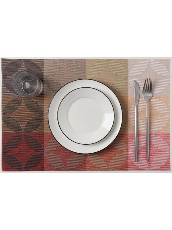 Салфетка сервировочная на стол «Пики», 45×30 см, цвет красный