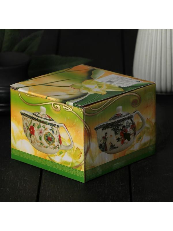 Чайник керамический заварочный «Пейзаж», 200 мл, 15×9,5×9 см, металлическое сито