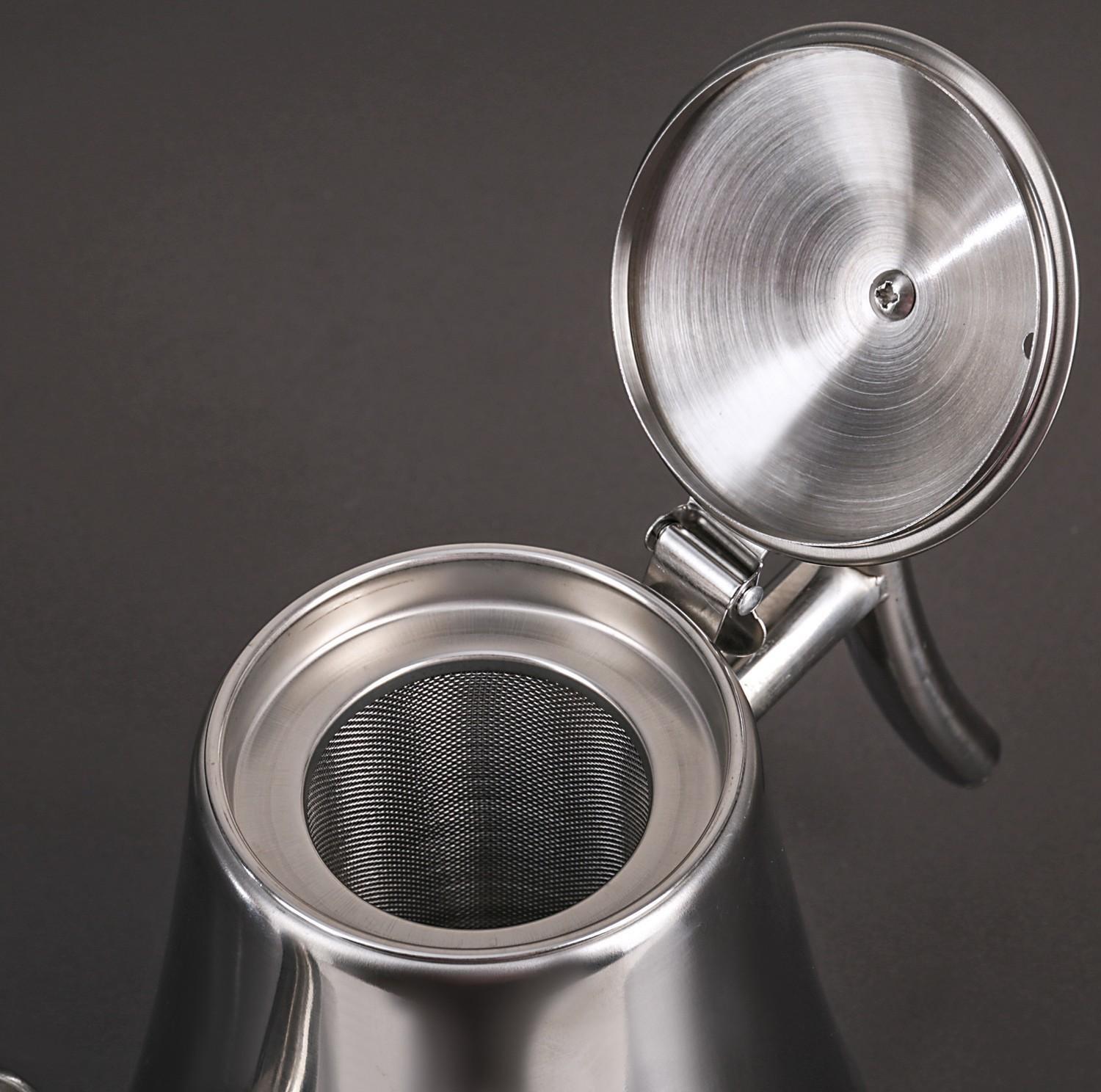 Чайник из нержавеющей стали «Жуан», 1,4 л, 23×13,5×19 см, металлическое сито, цвет хромированный