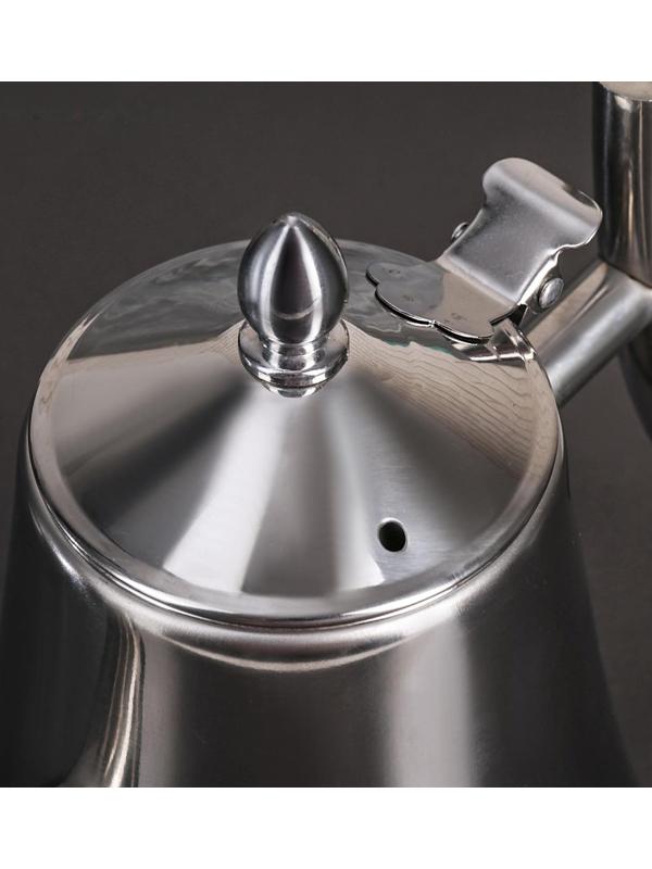 Чайник из нержавеющей стали «Жуан», 1,4 л, 23×13,5×19 см, металлическое сито, цвет хромированный