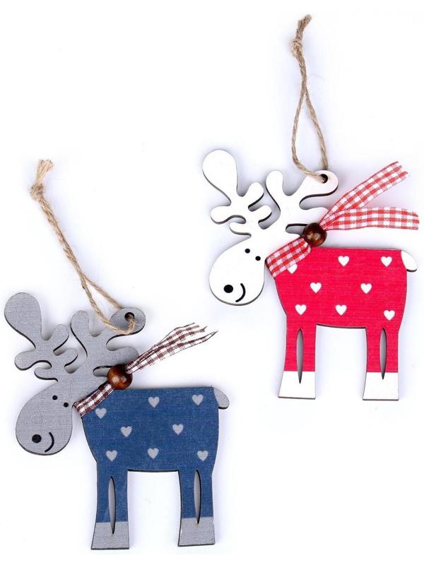 Подвеска новогодняя «Смешной олень», МИКС