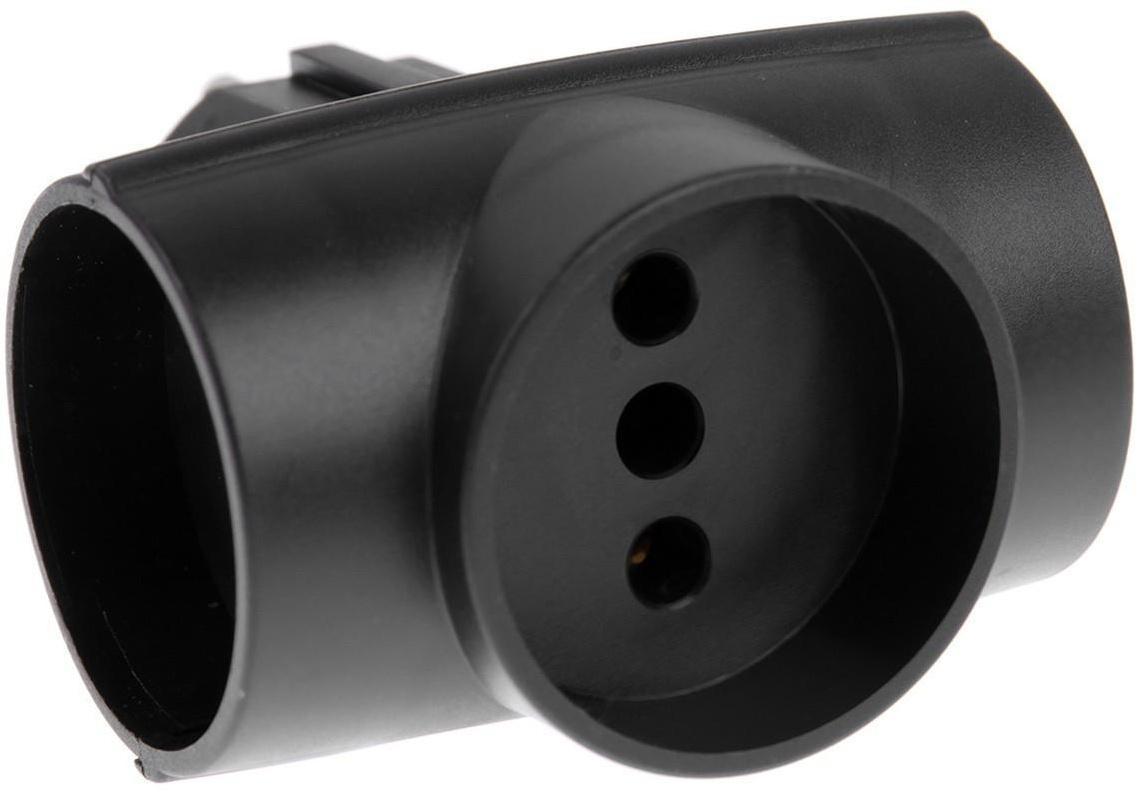 Тройник электрический REXANT, 6-10 А, без з/к, черный