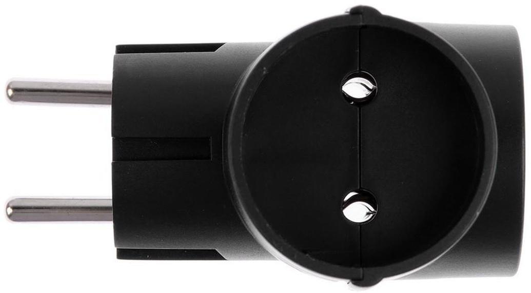 Тройник электрический REXANT, 6-10 А, без з/к, черный