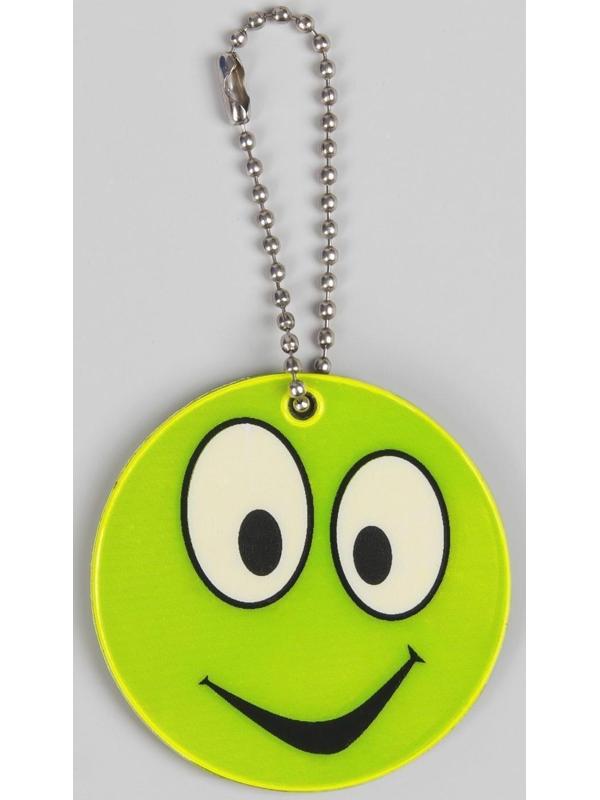 Светоотражающий элемент «Смайлик», двусторонний, d = 5,3 см, цвет жёлтый