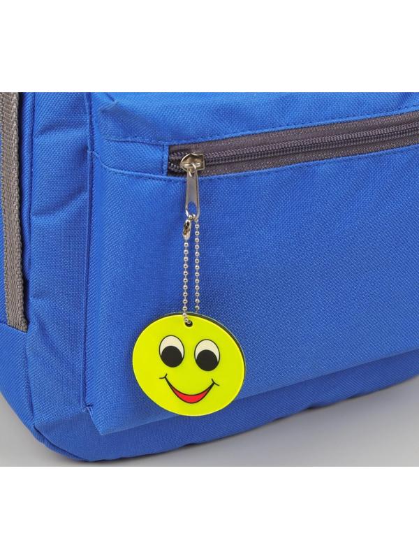 Светоотражающий элемент «Смайлик с большими глазами», двусторонний, d = 5,3 см, цвет жёлтый