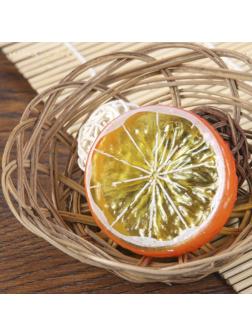 Муляж кусочек апельсин d-5 см (фасовка 10 шт, цена за 1 шт)