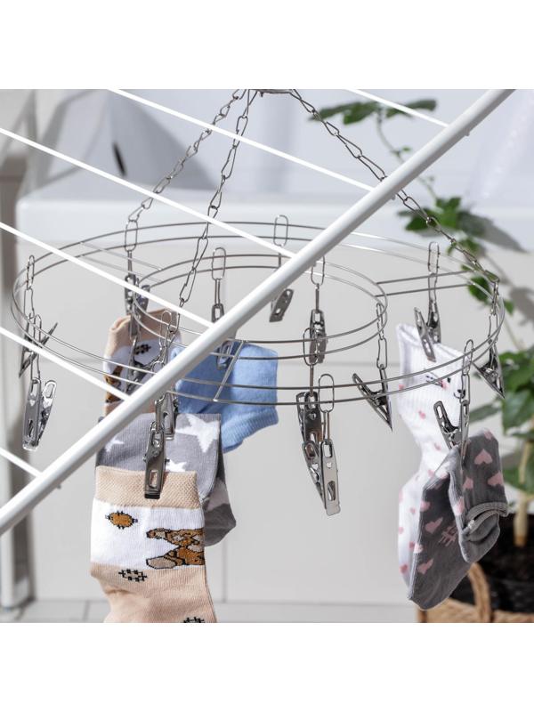 Сушилка для белья подвесная «Стиль», 31×31 см, 15 прищепок