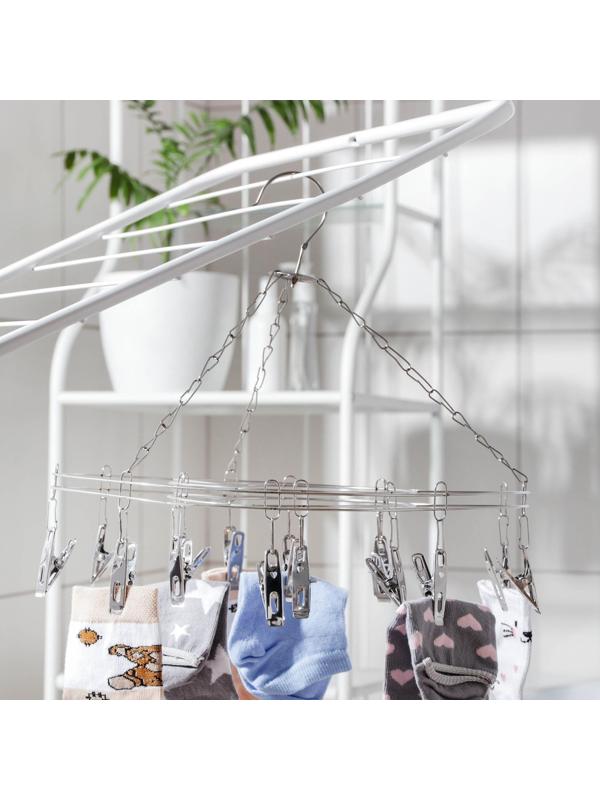 Сушилка для белья подвесная «Стиль», 31×31 см, 15 прищепок